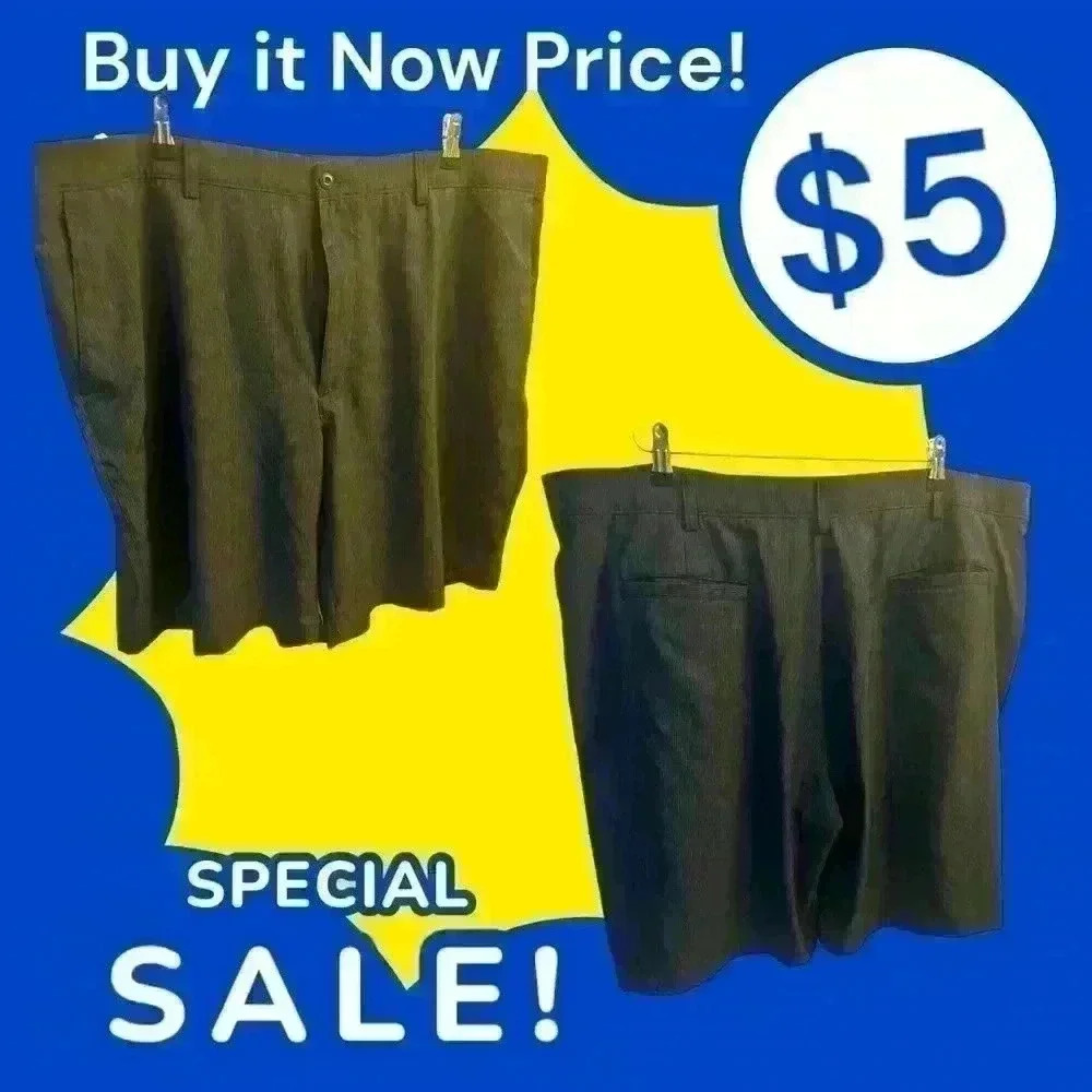 PGA Tour Gray/Black Pinstriped Golf Shorts Size 44